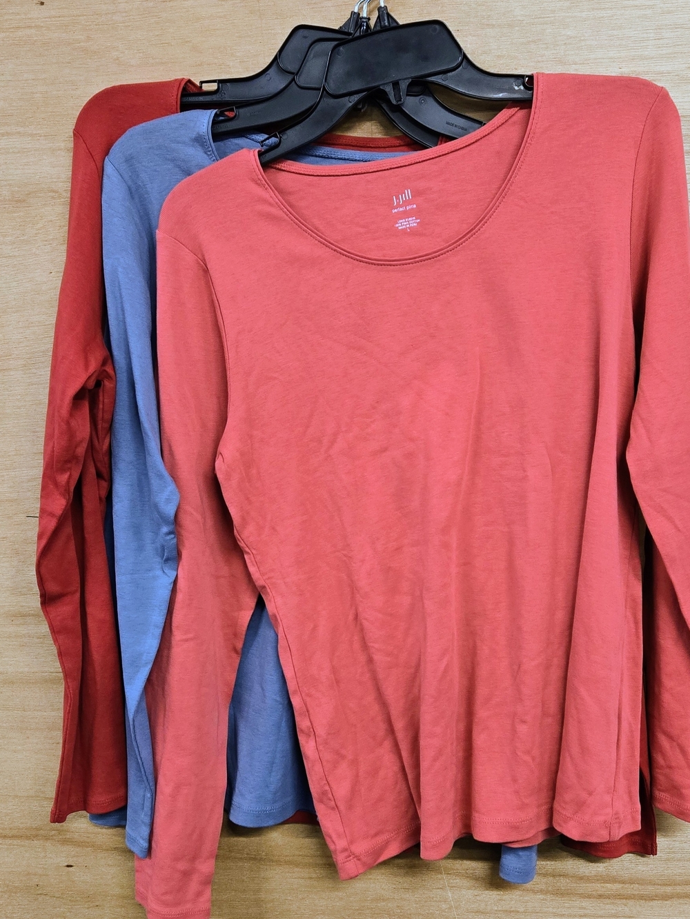 (3) J Jill Long Sleeve Tops. 100% Pima Cotton